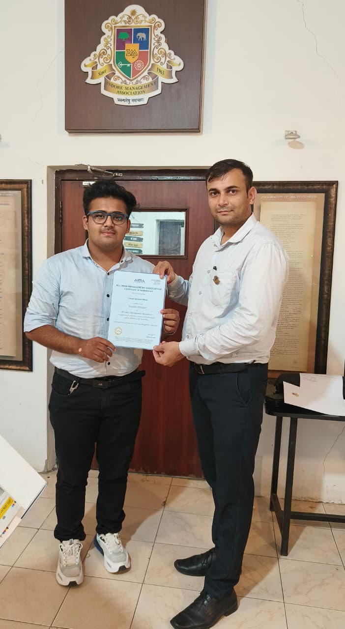 SAIM&S Student Umair Ahmed Khan Selected for AIMA Membership
