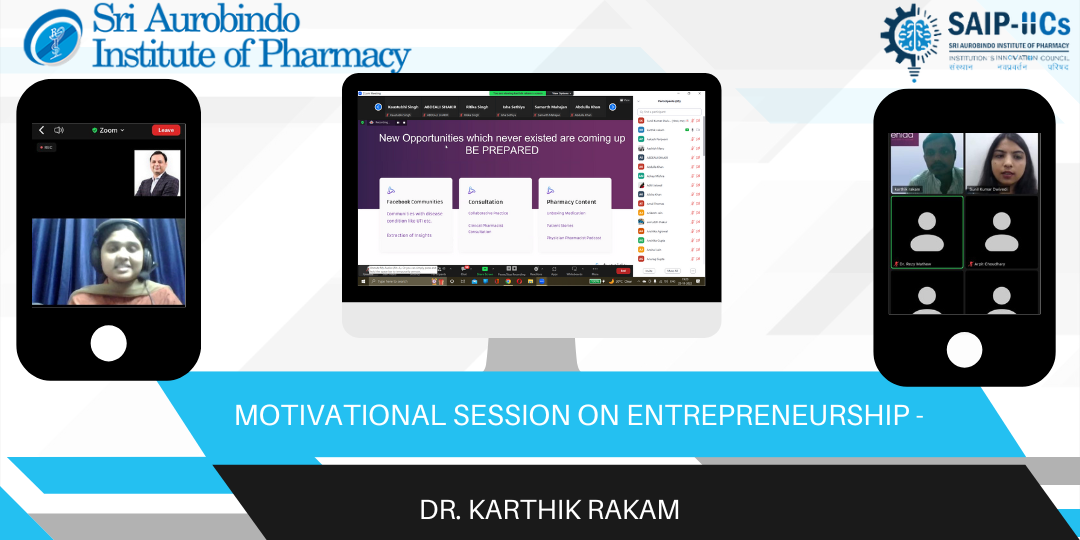 SAIP-IIC Organized a Motivational Session on Entrepreneurship with Dr. Karthik Rakam